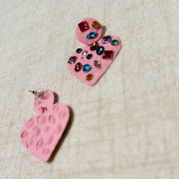 Boho heart earrings M439 - Picture 3 of 4
